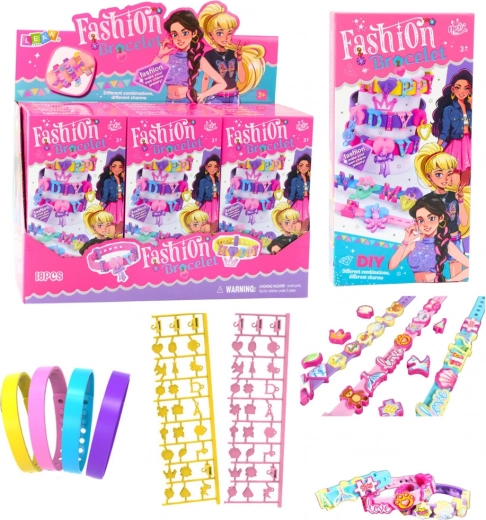 Kreatívna DIY sada náramkov s príveskami a písmenkami – 4 nastaviteľné náramky