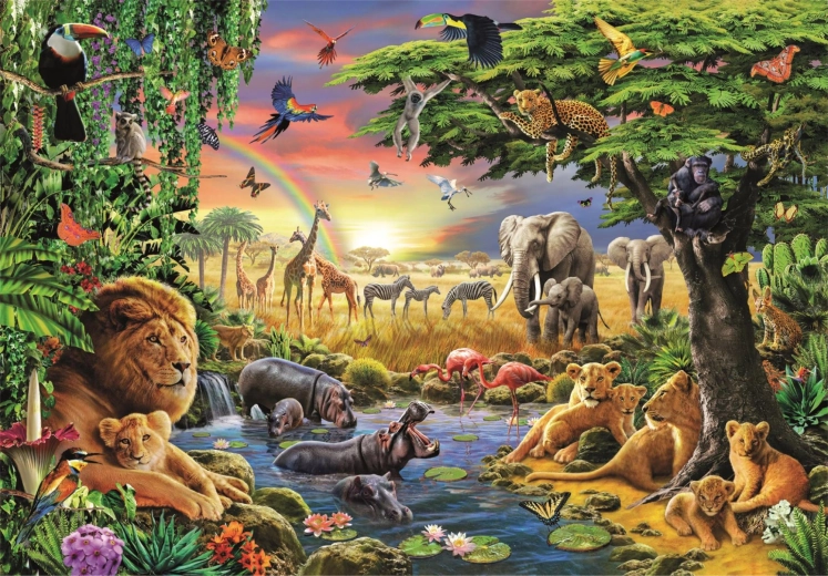 Puzzle Africké stretnutie 2000 dielikov
