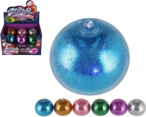 Antistresová loptička s mačkajúcim slizom vo svetielkujúcich farbách