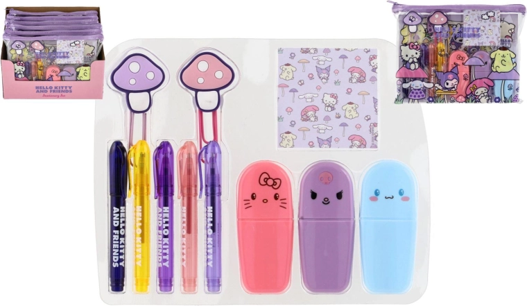 Hello Kitty a priatelia – veľká školská súprava s motívom hubiek