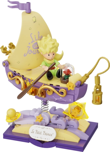 Poetický dizajn s ružou, hviezdami a lampášom