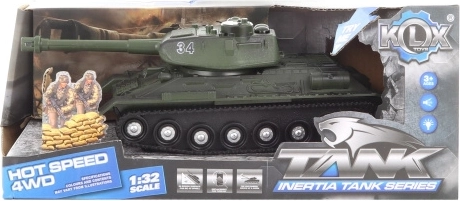 Zelený zotrvačníkový tank 1:32