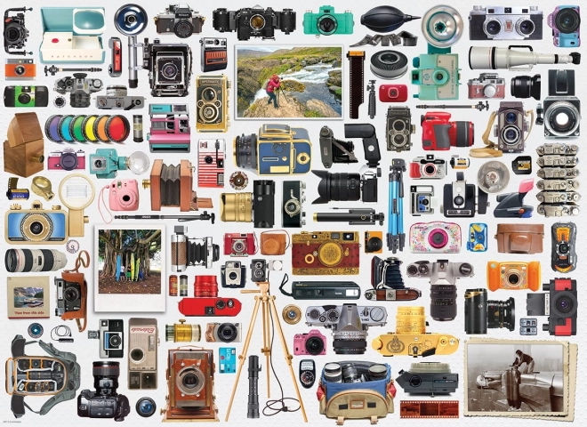 EUROGRAPHICS Puzzle Svet fotoaparátov 1000 dielikov