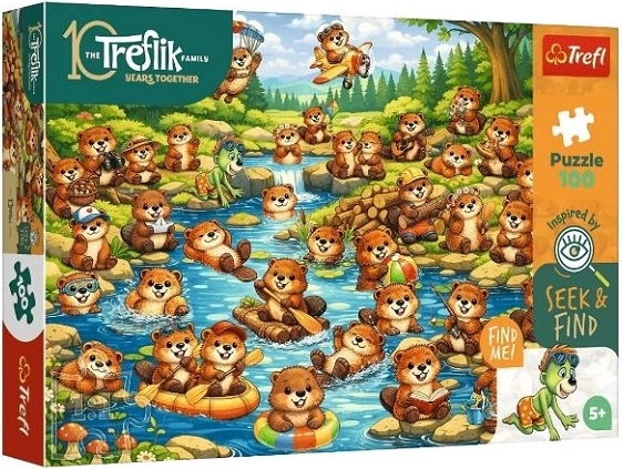 Trefl puzzle Seek & Find bobry v akcii 100 dielikov