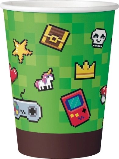 Papierové kelímky Game On 200 ml (balenie 6 ks)
