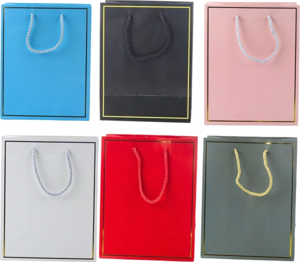 Darčeková taška so zlatým rámikom 23 × 18 × 10 cm