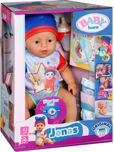 Bábika BABY born Jonas s 10 funkciami a doplnkami