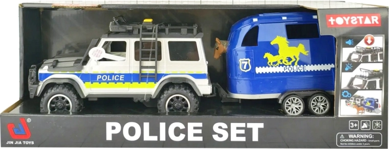 Detský jeep s prívesom so svetlami a zvukmi