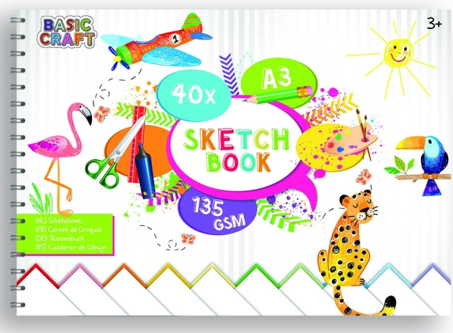 Skicák A3 40 listov 135 g/m² Creative Craft Group