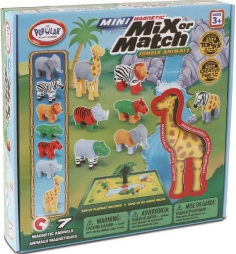 Malblo Magnetic Mini – zvieratá z džungle, magnetická stavebnica pre deti