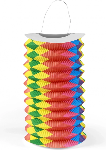Dúhový papierový lampión 15 cm