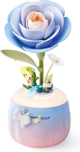 Robotime ROKR Floral Art 3D puzzle lampa kamélia (73 dielikov)