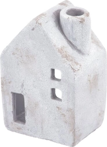 Betónový svietnik domček sivý 16 cm
