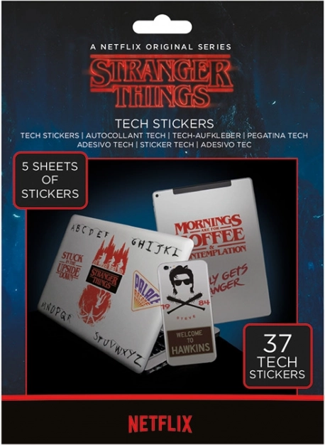 Nálepky Stranger Things, sada 37 ks