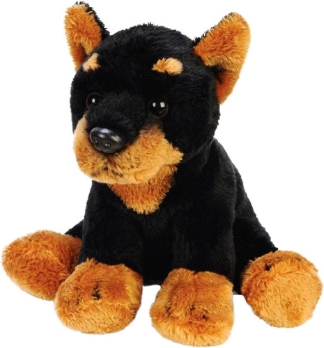 Plyšový pes doberman