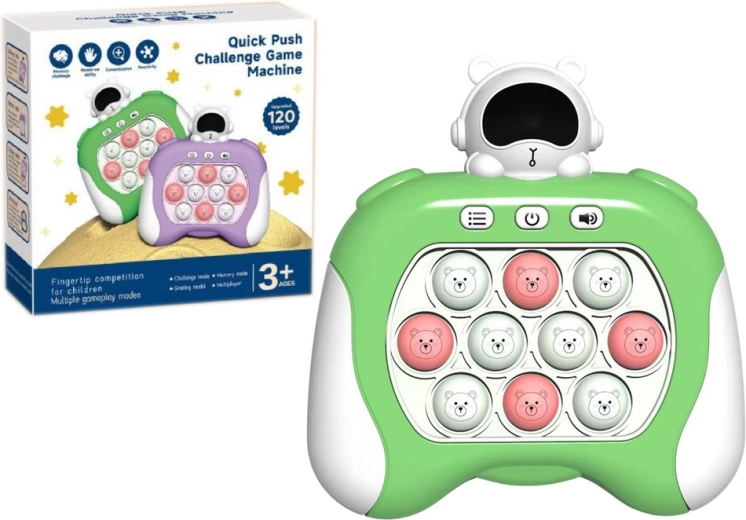 Zmyslová hra Pop It Vesmír so svetlami a zvukmi - zelená