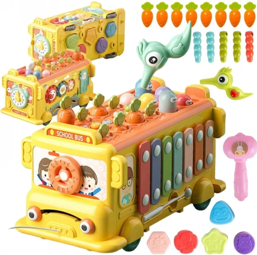 Interaktívny autobus Montessori 6v1 pre deti od 18 mesiacov