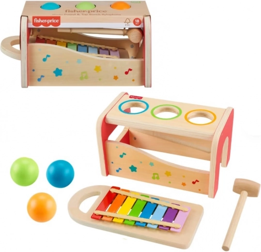 Drevená hudobná hračka Fisher-Price Cymbálky