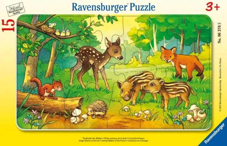 Puzzle 15 ks Lesné zvieratá