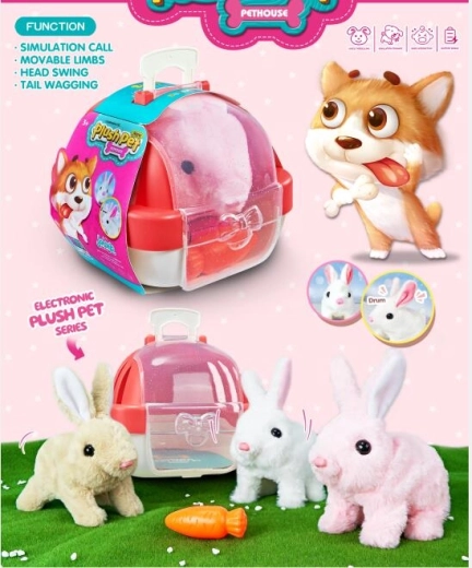 Interaktívny plyšový zajačik s domčekom