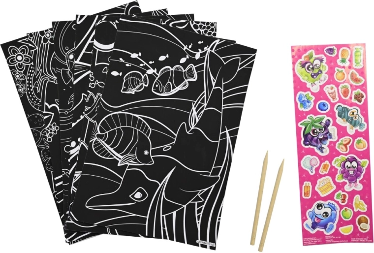 Magický scratch art s morskými motívmi