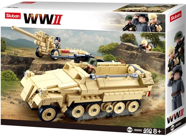 SLUBAN nemecký polopásový tahač half track – stavebnica z 2. svetovej vojny