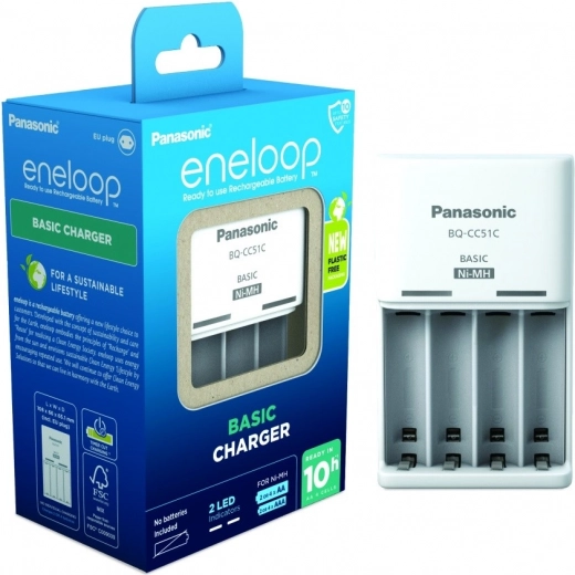 Nabíjačka Eneloop advanced AA/AAA + 4× AA 2000 mAh