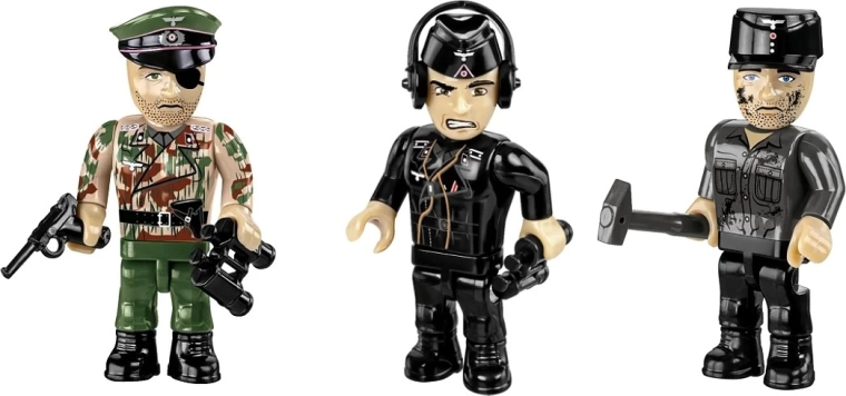 3 minifigúrky pre posádku a diorámu