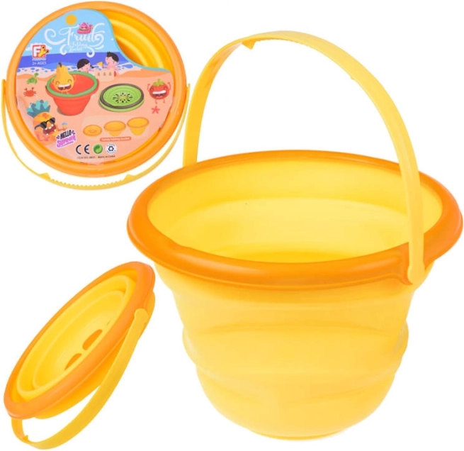 Skladacie ovocné silikónové vedierko – citrón, 2,5 l