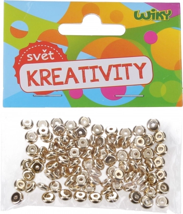 Zlaté koráliky 6 × 3 mm – balenie 100 ks