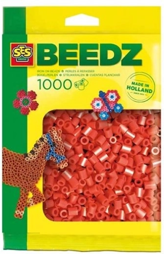 SES Creative zažehľovacie korálky červené 1000 ks