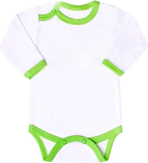 Dojčenské body New Baby so zeleným lemom