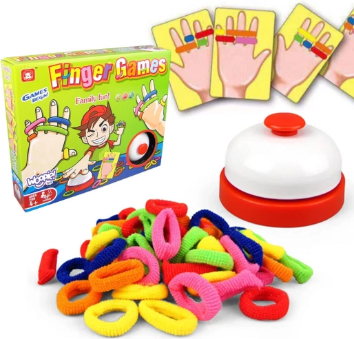 Zručnostná hra WOOPIE FINGER GAMES – farebné gumičky (4+)
