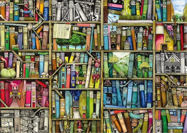 Ravensburger puzzle bizarná knižnica 1000 dielikov