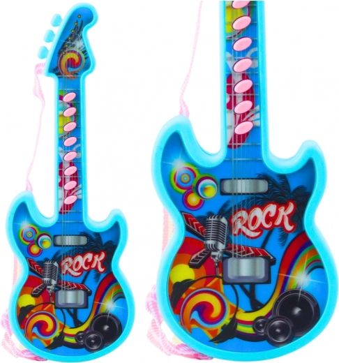 Elektrická gitara pre deti melódie gama solmizácia modrá