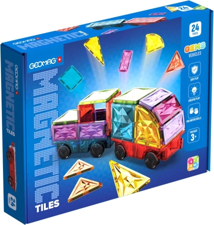 geomag magnetické dlaždice autá – magnetická stavebnica s kolesami