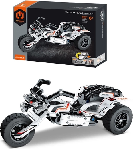 Mechanical Master stavebnica moto trojkolka 150 dielikov s pullback pohonom