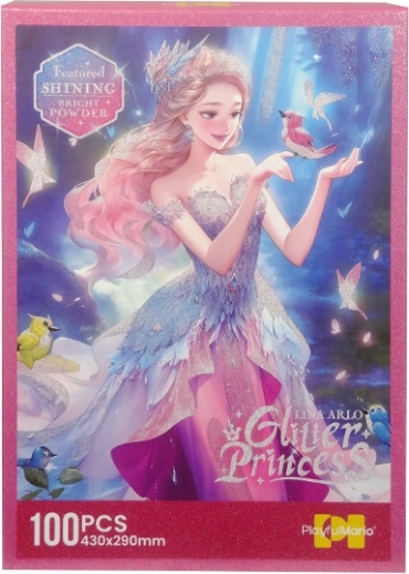 Detské trblietavé puzzle 100 dielikov