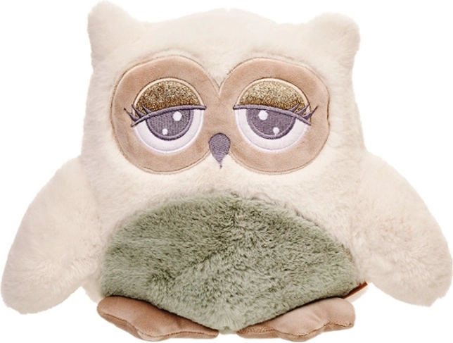 Sova Abby krémovo‑mätová 23 cm