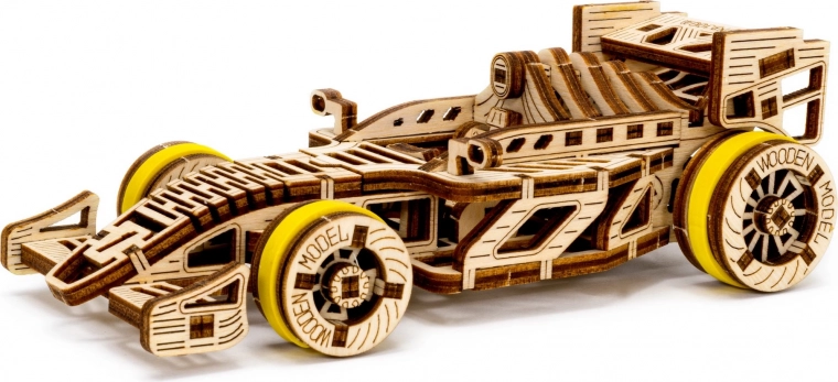 Drevené 3D Puzzle Závodné Auto