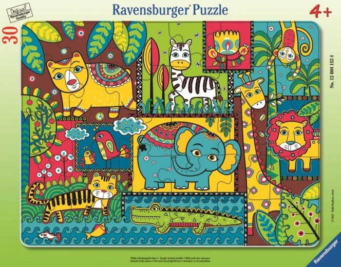 Ravensburger puzzle Zvieratká v džungli 30 dielikov