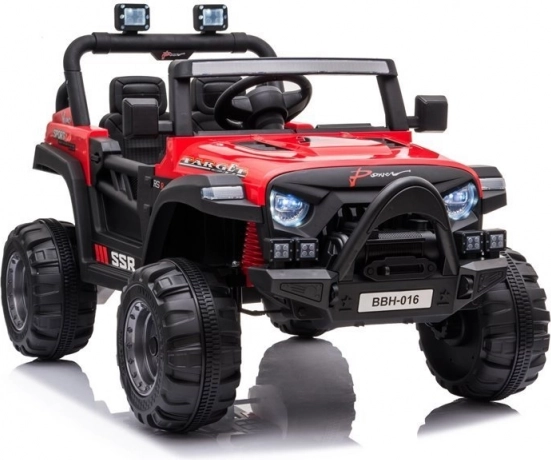 Detské akumulátorové terénne autíčko – červené