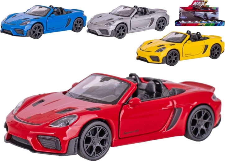 Kovový model auta Welly Porsche 718 Spyder RS so spätným natiahnutím 12 cm