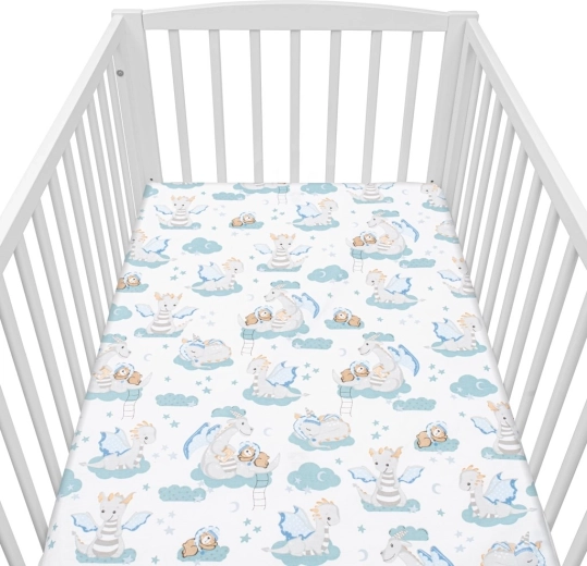 Bavlnená plachta do postieľky NEW BABY Dráčik 120 × 60 cm