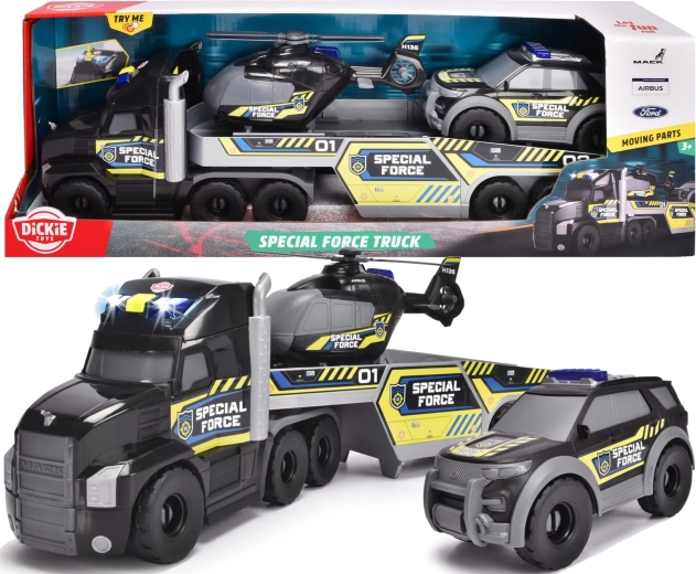 Interaktívna súprava policajných záchranných vozidiel Dickie Toys