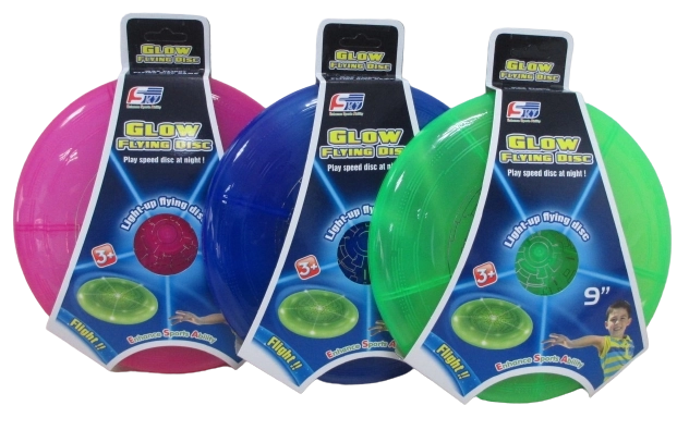 Lietajúci disk so svetlom 20 cm (mix farieb)