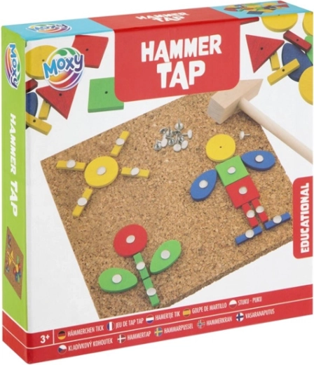 Korková zatĺkacia tabuľka s geometrickými tvarmi