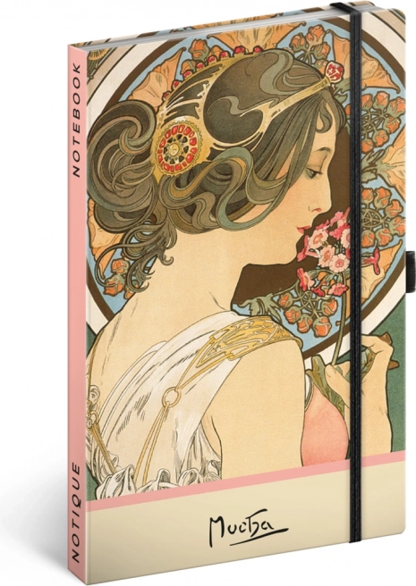 notique zápisník alfons mucha – petrklíč, bodkovaný 13 × 21 cm