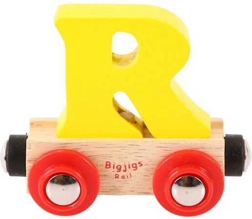 Bigjigs Rail vagónik drevenej vláčikovej dráhy písmeno R
