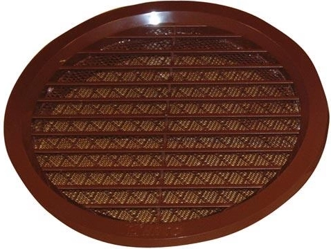 Vetracia mriežka so sieťovinou, priemer 125 mm, hnedá